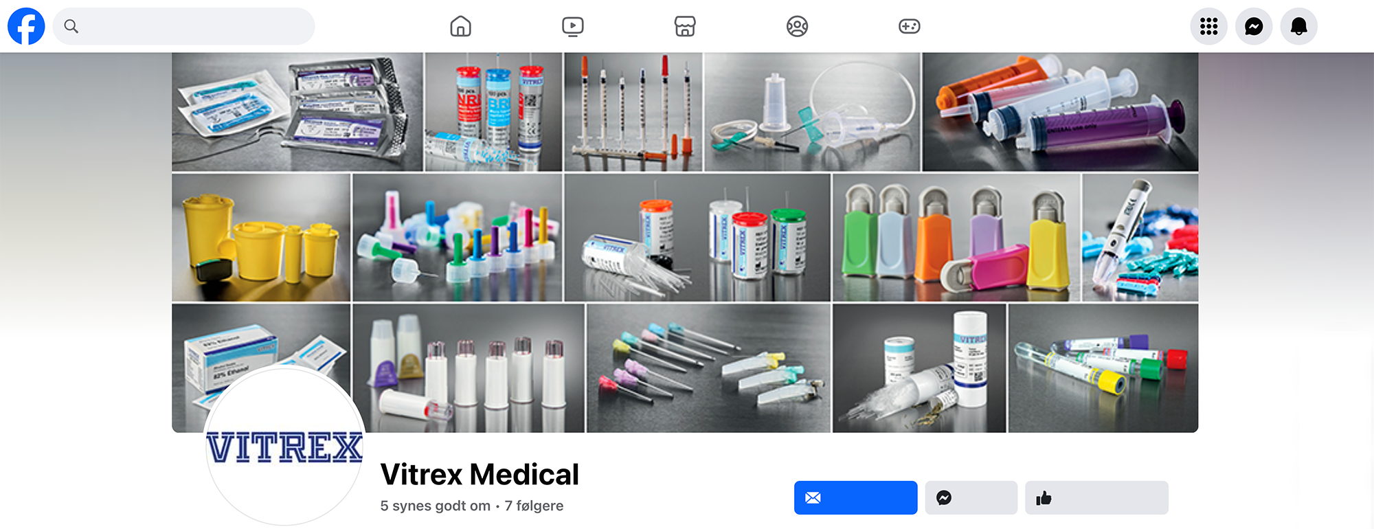 Vitrex facebook home image showing capillary tubes and other exciting product news from Vitrex Medical A/S